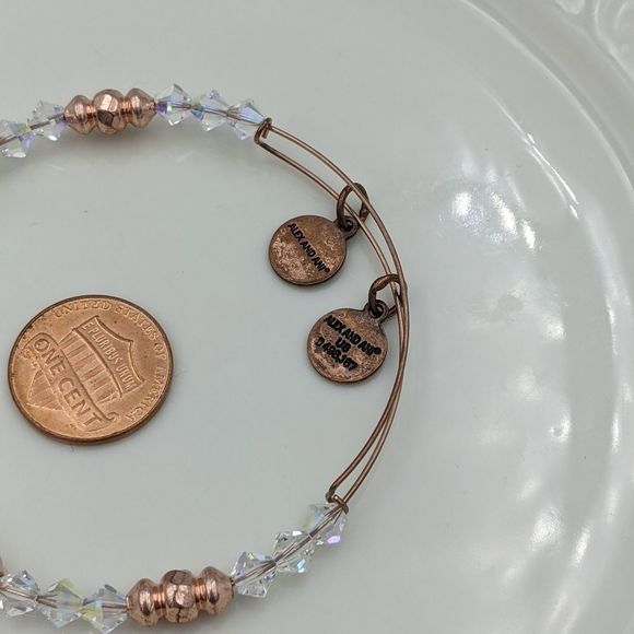 Alex and Ani Rose Gold Swarvoski Crystal Bracelet - Picture 3 of 7